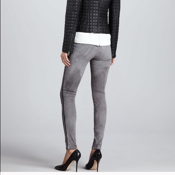 Joie Alisana Cropped Suede Leggings Pants - Picture 3 of 8